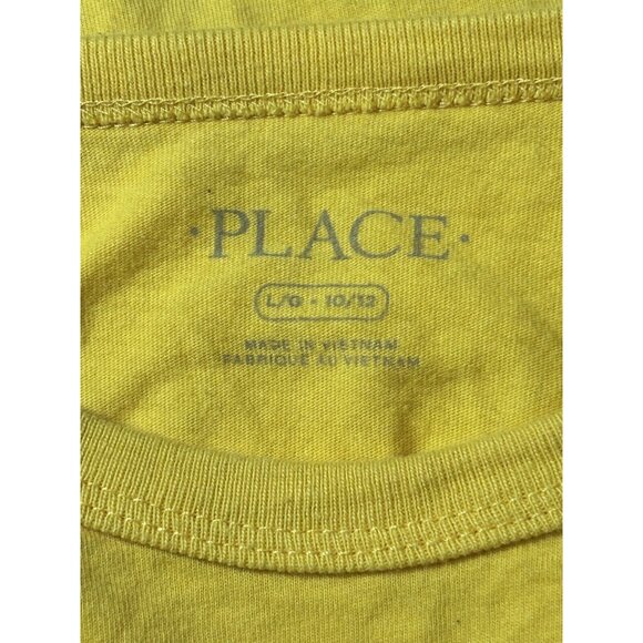 Set Of 4 Boys Place Long Sleeve Tops Size L 10-12 Cotton Yellow & White Graphic - Picture 3 of 15